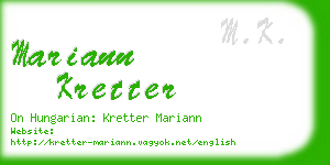 mariann kretter business card